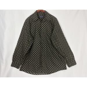 VTG Kenneth Gordon Shirt Mens Large Geometric Medallion 90s Made in USA